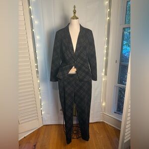 Jules & Leopold Black and Gray Slim Fit Blazer and Pant Set